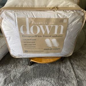 - - Charter Club bedding down medium weight